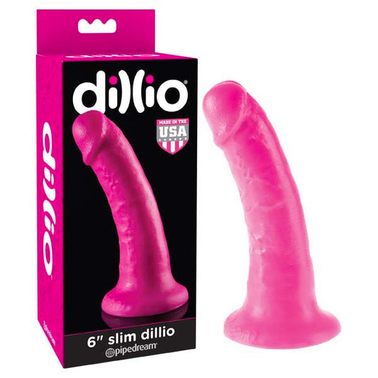 Dillio 6'' Slim - Pink 15.2 cm Dong Pink - Club X