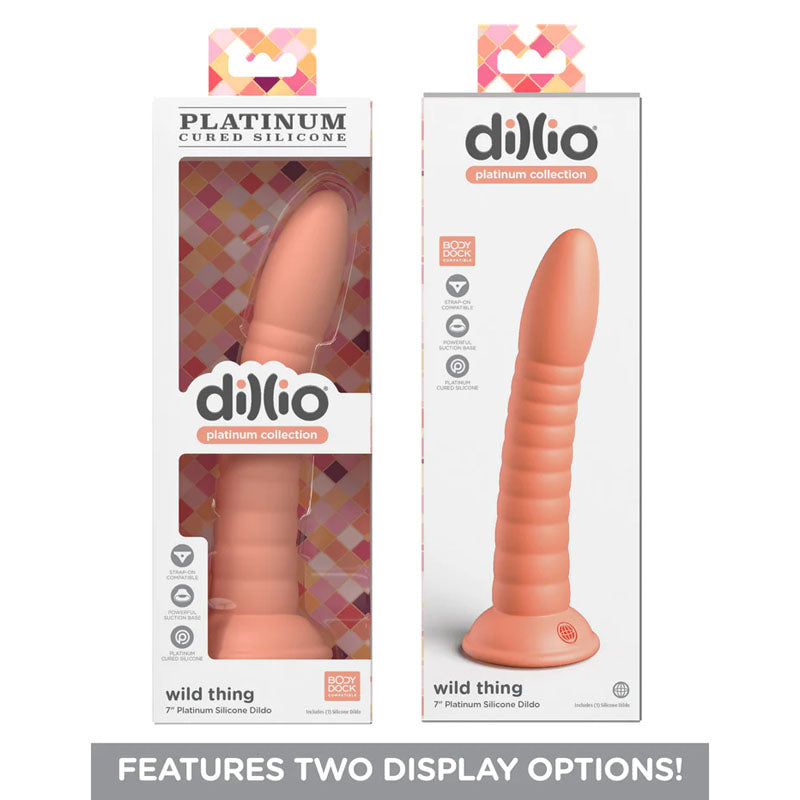 Dillio Platinum Wild Thing - Peach - Peach 17.8 cm (7'') Dong Pipedream