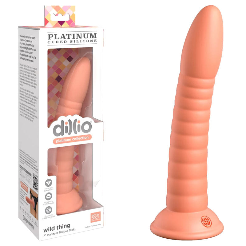 Dillio Platinum Wild Thing - Peach - Peach 17.8 cm (7'') Dong Pipedream
