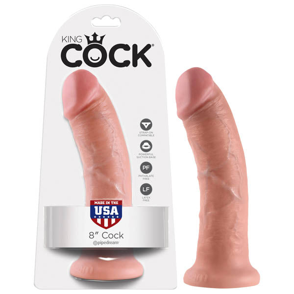 King Cock 8'' Cock - Flesh 20.3 cm (8'') Dong Pipedreams