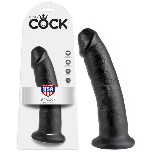 King Cock 9'' Cock - Black 22.9 cm (9'') Dong Pipedream Products