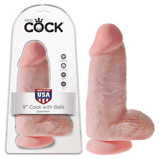 King Cock Chubby - Flesh 22.9 cm (9'') Dong Pipedreams