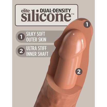 King Cock Elite 8'' Dual Density Cock - Tan - Tan 20.3 cm Dong Pipedream Products