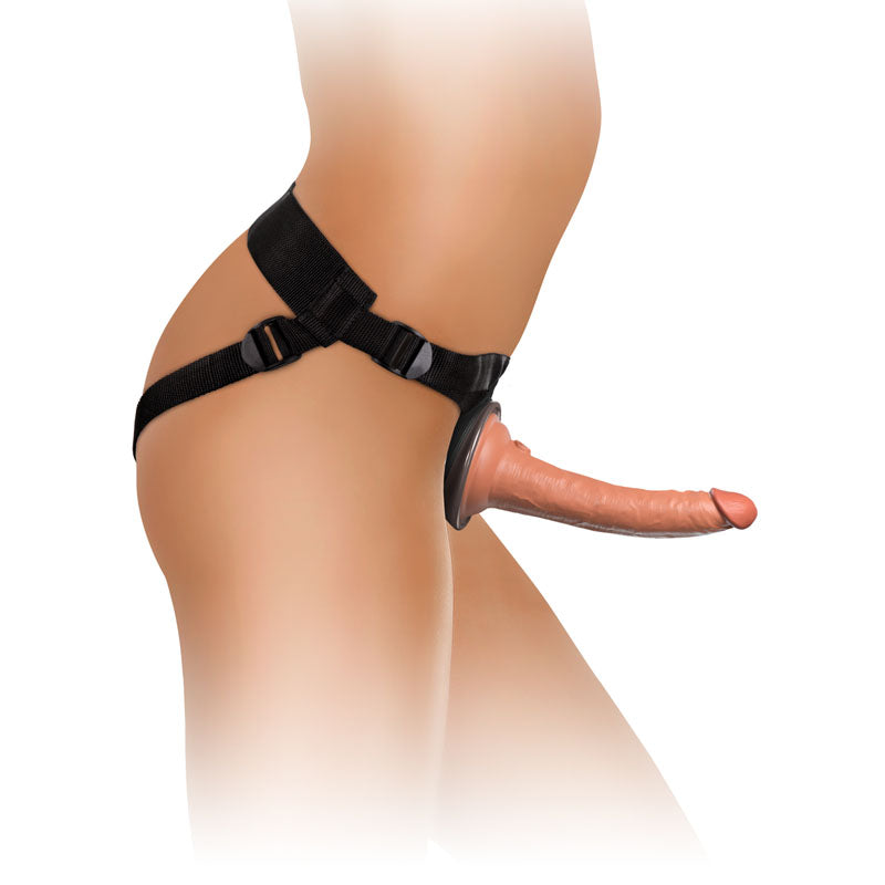 King Cock Elite Comfy Silicone Body Dock Kit - Body Dock Strap-On Harness with Tan 17.8 cm Dong Club X