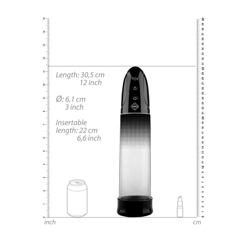 Pumped Automatic Rechargeable Luv Pump - Black USB Rechargeable Powered Penis Pump Shots Toys