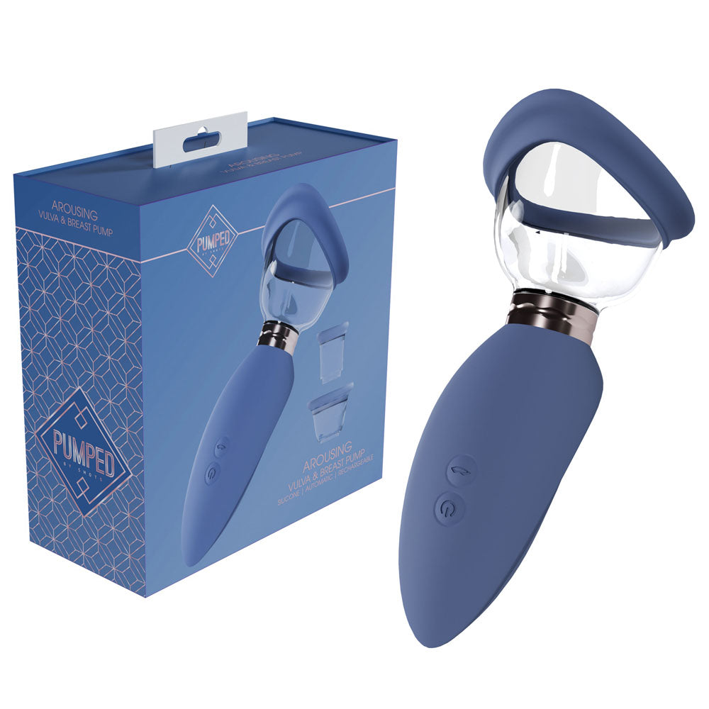 PUMPED Arousing Auto Ladies Pump - Blue - Blue USB Rechargeable Ladies Pump Blue - Club X