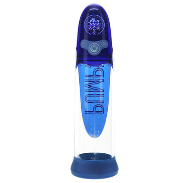 PUMPED Aqua-Pro Auto Pump - Blue - Blue/Clear USB Rechargeable AI-Enabled Submersible Auto Penis Pump Shots Toys