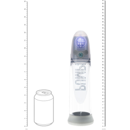 PUMPED Aqua-Pro Auto Pump - Grey - Grey/Clear USB Rechargeable AI-Enabled Submersible Auto Penis Pump Shots Toys