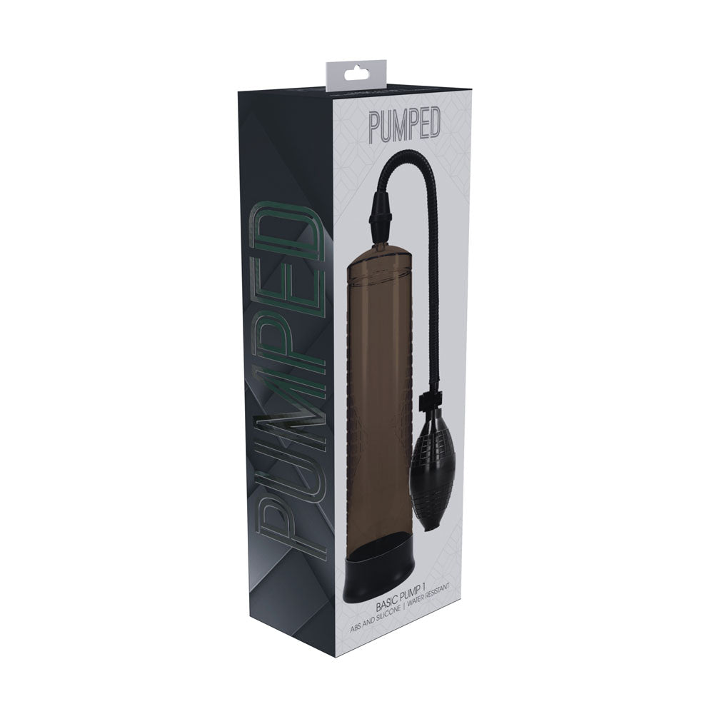 PUMPED Basic Pump 1 - Black - Black Penis Pump Shots Toys