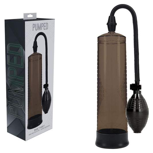 PUMPED Basic Pump 1 - Black - Black Penis Pump Shots Toys