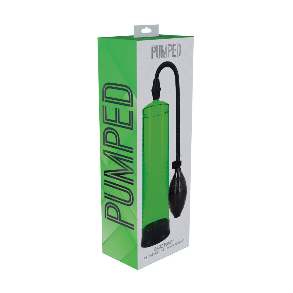 PUMPED Basic Pump 1 - Blue - Blue Penis Pump Ouch