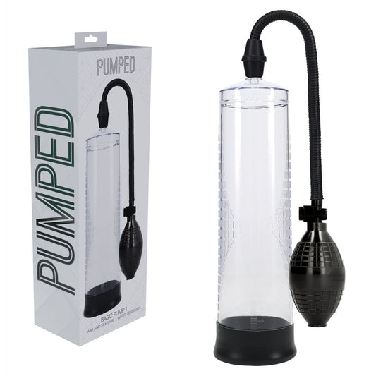 PUMPED Basic Pump 1 - Transparent - Clear Penis Pump Shots Toys