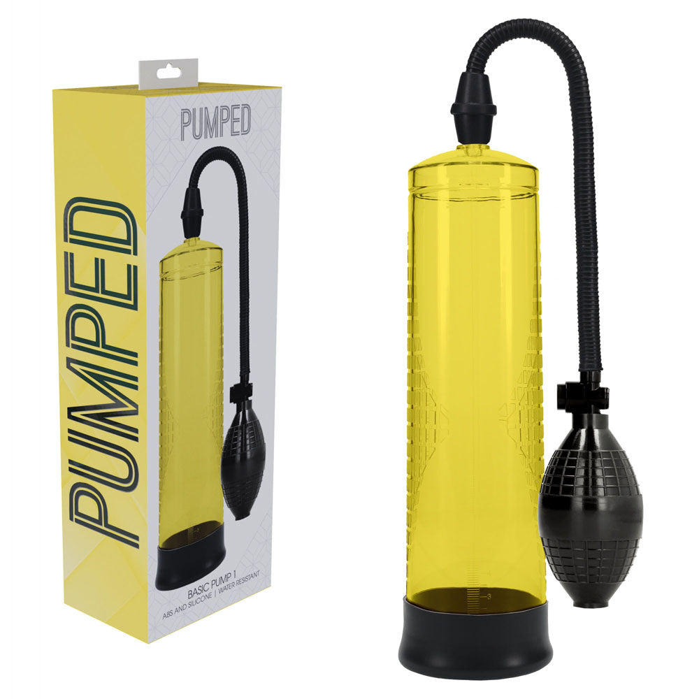 PUMPED Basic Pump 1 - Blue - Blue Penis Pump Ouch