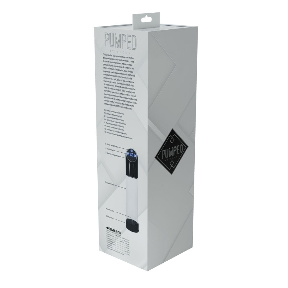 PUMPED Automatic Waterproof Pump - Black - Black/Clear USB Rechargeable Automatic Penis Pump Shots Toys