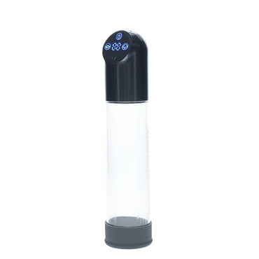 PUMPED Automatic Waterproof Pump - Gun Metal - Gunmetal/Clear USB Rechargeable Automatic Penis Pump Shots Toys