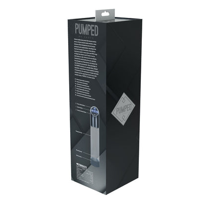 PUMPED Automatic Waterproof Pump - Gun Metal - Gunmetal/Clear USB Rechargeable Automatic Penis Pump Shots Toys