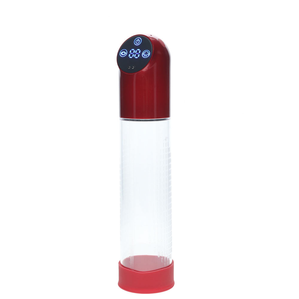 PUMPED Automatic Waterproof Pump - Metal Red - Red/Clear USB Rechargeable Automatic Penis Pump Shots Toys