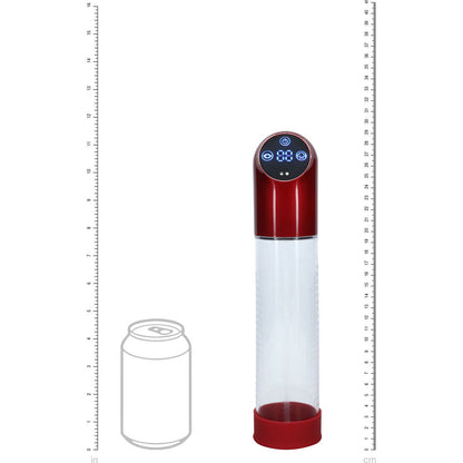 PUMPED Automatic Waterproof Pump - Metal Red - Red/Clear USB Rechargeable Automatic Penis Pump Shots Toys