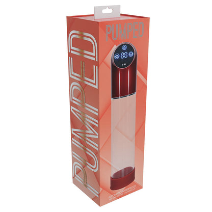 PUMPED Automatic Waterproof Pump - Metal Red - Red/Clear USB Rechargeable Automatic Penis Pump Shots Toys
