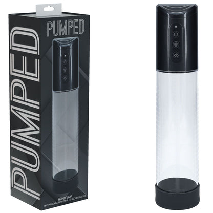 PUMPED Hyperpump Automatic Pump - Gunmetal - Gunmetal Grey USB Rechargeable Auto Penis Pump Shots Toys