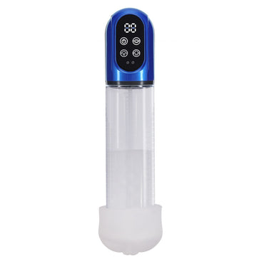 PUMPED Engage Automatic Penis Pump - Blue - Metallic Blue USB Rechargeable Auto Penis Pump Shots Toys