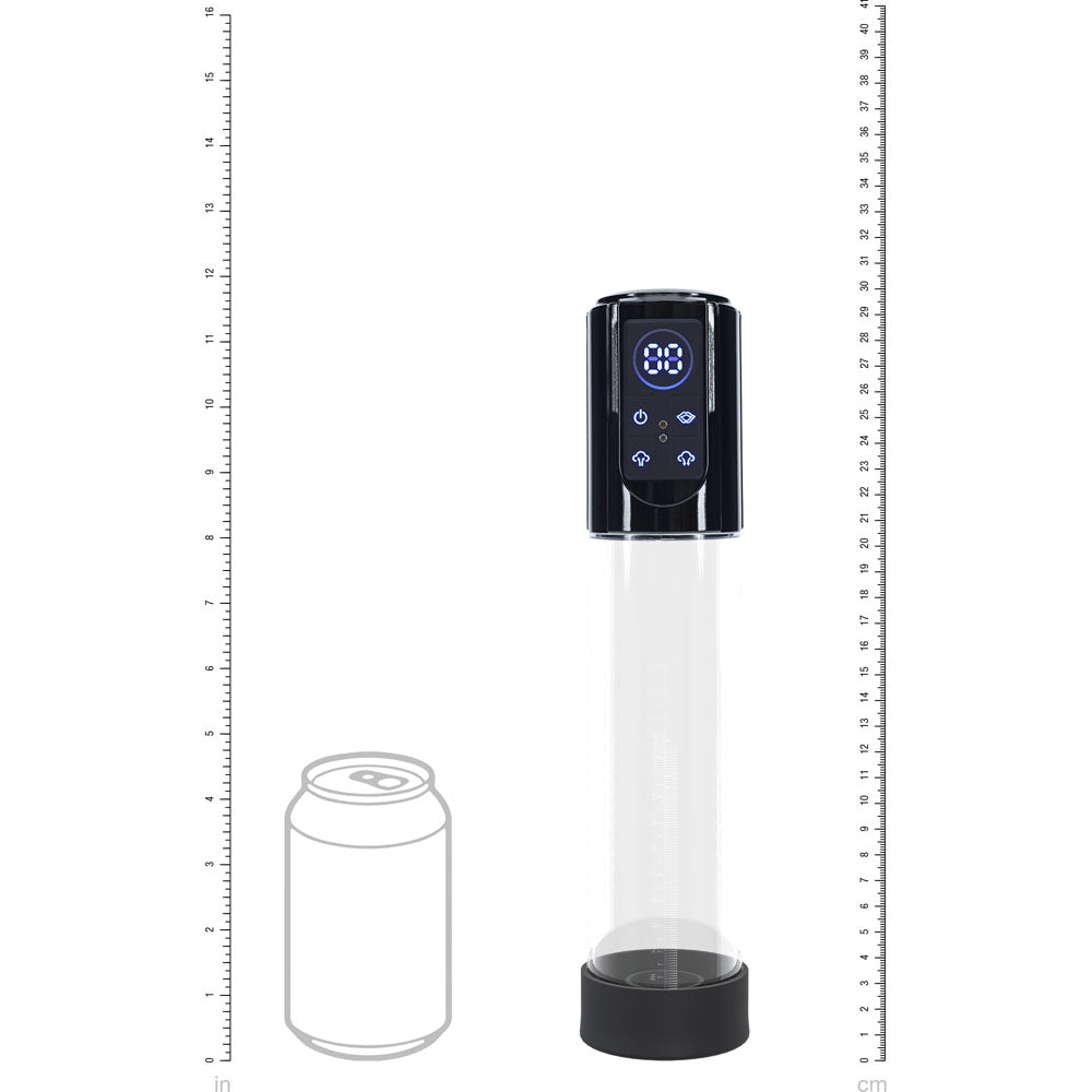 PUMPED MegaLift Automatic Penis Pump - Black - Black/Clear USB Rechargeable Auto Penis Pump Shots Toys