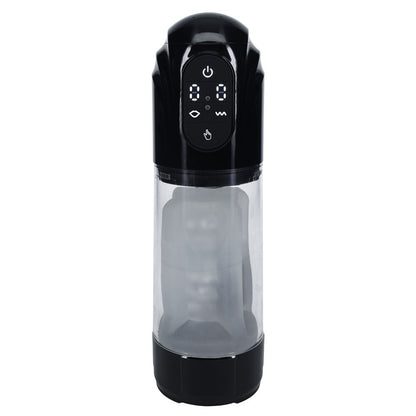 PUMPED TechnoThrust Auto Masturbator - Black/Clear USB Rechargeable Auto Maturbator Shots Toys