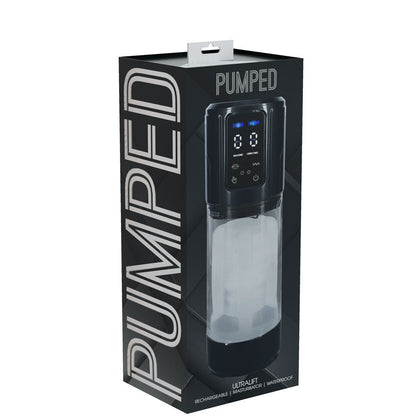PUMPED UltraLift Automatic Masturbator - Gunmetal Grey/Clear USB Rechargeable Auto Masturbator Shots Toys