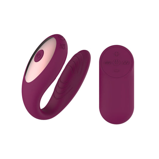 Passion Play Couple Vibe with Remote Controller - Purple USB Rechargeable Couples Vibrator with Wireless Remote Passion Play