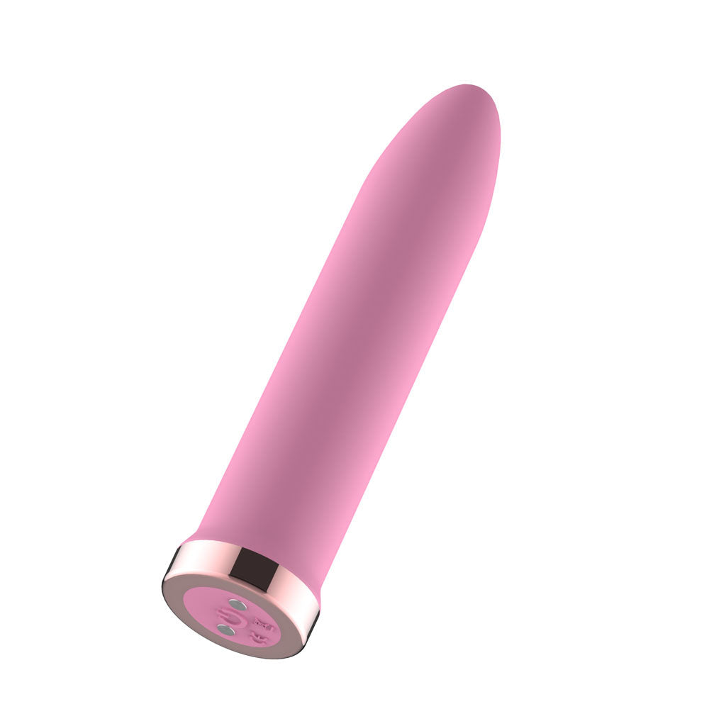 Passion Play Rechargeable Vibrating Bullet - Pink - Pink 9.8 cm USB Rechargeable Bullet Passion Play