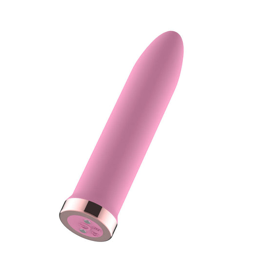 Passion Play Rechargeable Vibrating Bullet - Pink - Pink 9.8 cm USB Rechargeable Bullet Passion Play