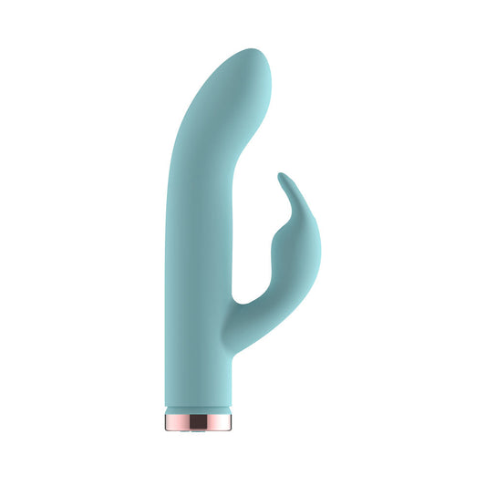 Passion Play Silicone Rabbit Vibrator - Blue - Blue USB Rechargeable Mini Rabbit Vibrator Passion Play