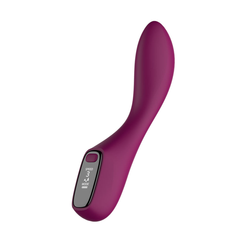 Passion Play G-Spot Vibrator with LED Screen - Purple 19.2 cm USB Rechargeable G-Spot Vibrator Passion Play