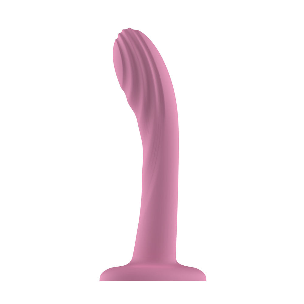 Passion Play Liquid Silicone Textured Dildo - Pink - Pink 18 cm Dildo Passion Play