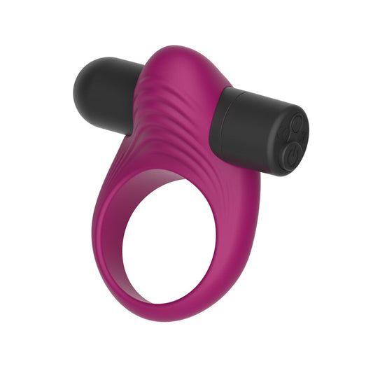 Passion Play Silicone Vibrating Cockring - Purple USB Rechargeable Vibrating Penis Ring Passion Play