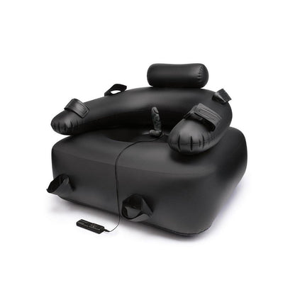 Whipsmart Inflatable Bondage Chair - Black Inflatable Chair with 6'' Vibrating Dong WhipSmart