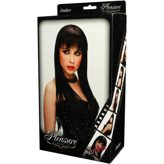 PLEASURE WIGS Amber - Black - Black Wig Black - Club X