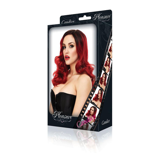 PLEASURE WIGS Candice - Red/Black - Red/Black Wig Red - Club X