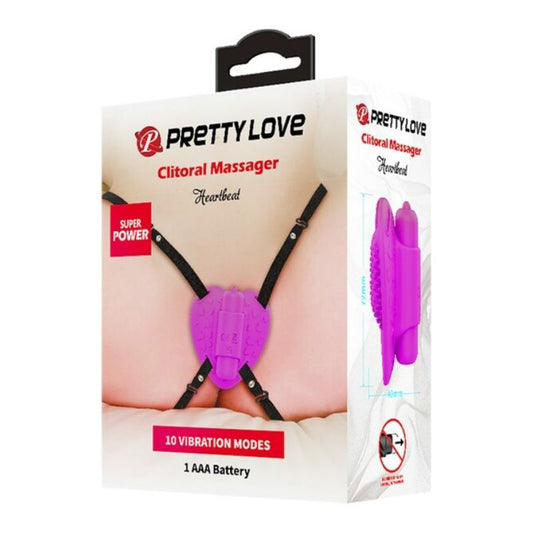 Pretty Love Clitoral Massager Heartbeat - Purple  - Club X