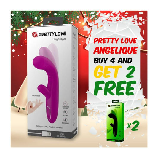 Pretty Love Rechargeable Angelique (Purple) (Buy 4 Get 2 Free)  - Club X