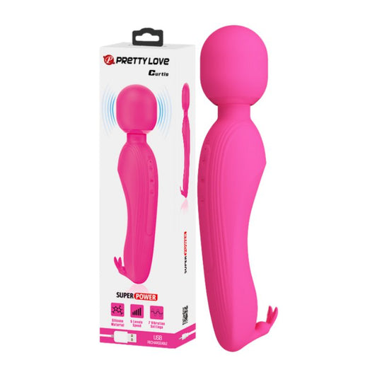 Pretty Love Rechargeable Curtis Wand - Pink  - Club X