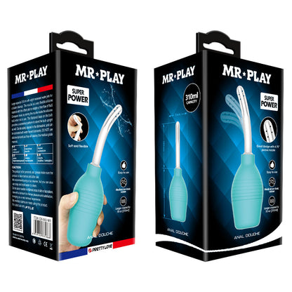 MR PLAY Anal Douche - Aqua/White Unisex Douche - 310 ml Capacity Pretty Love