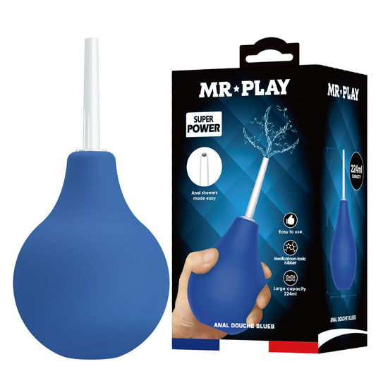 MR PLAY Anal Douche - Blue - Blue Unisex Douche - 224 ml Capacity Pretty Love