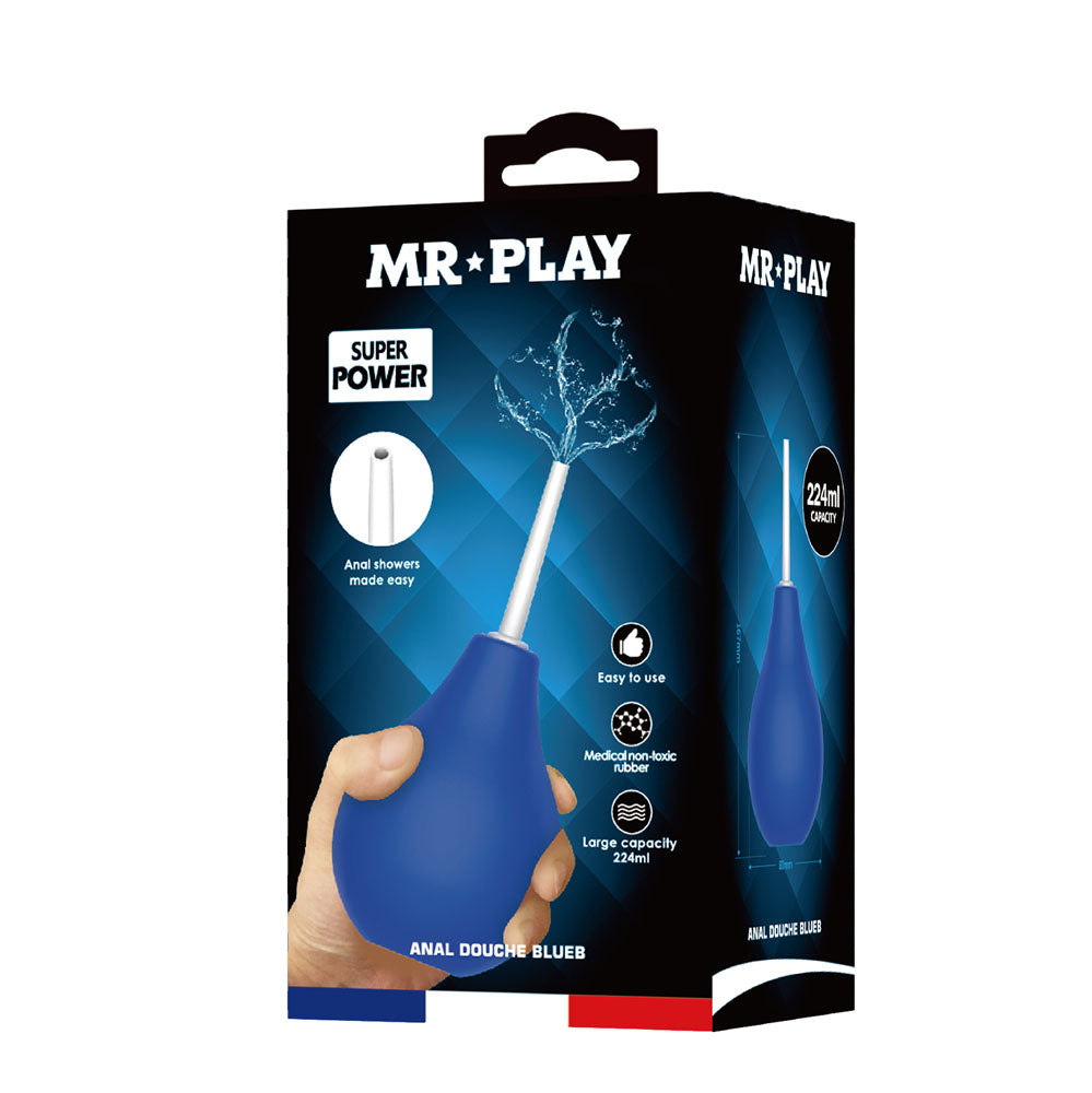 MR PLAY Anal Douche - Blue - Blue Unisex Douche - 224 ml Capacity Pretty Love