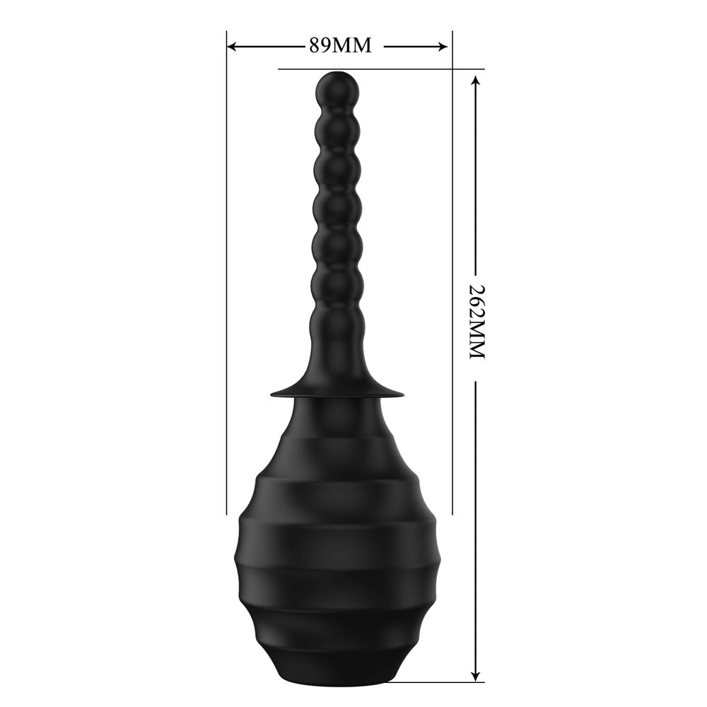 MR PLAY Anal Douche M7 - Black - Black Unisex Douche - 330 ml Capacity Pretty Love