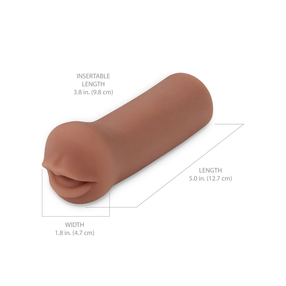 Pipedream Extreme Toyz Coed Cocksucker - Brown - Brown Mouth Stroker Pipedream