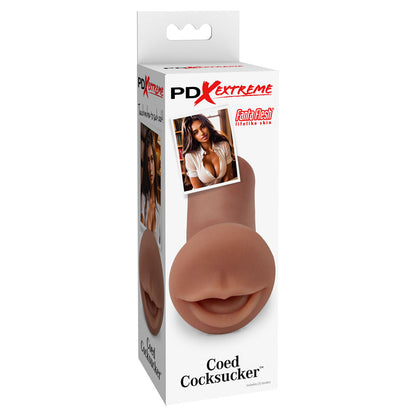 Pipedream Extreme Toyz Coed Cocksucker - Brown - Brown Mouth Stroker Pipedream