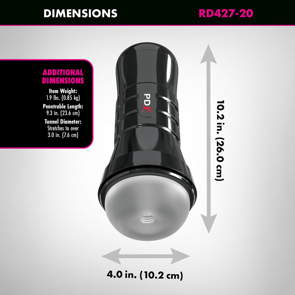 PDX Wet Pussies - Super Slide & Glide XXL - Clear Stroker Pipedream
