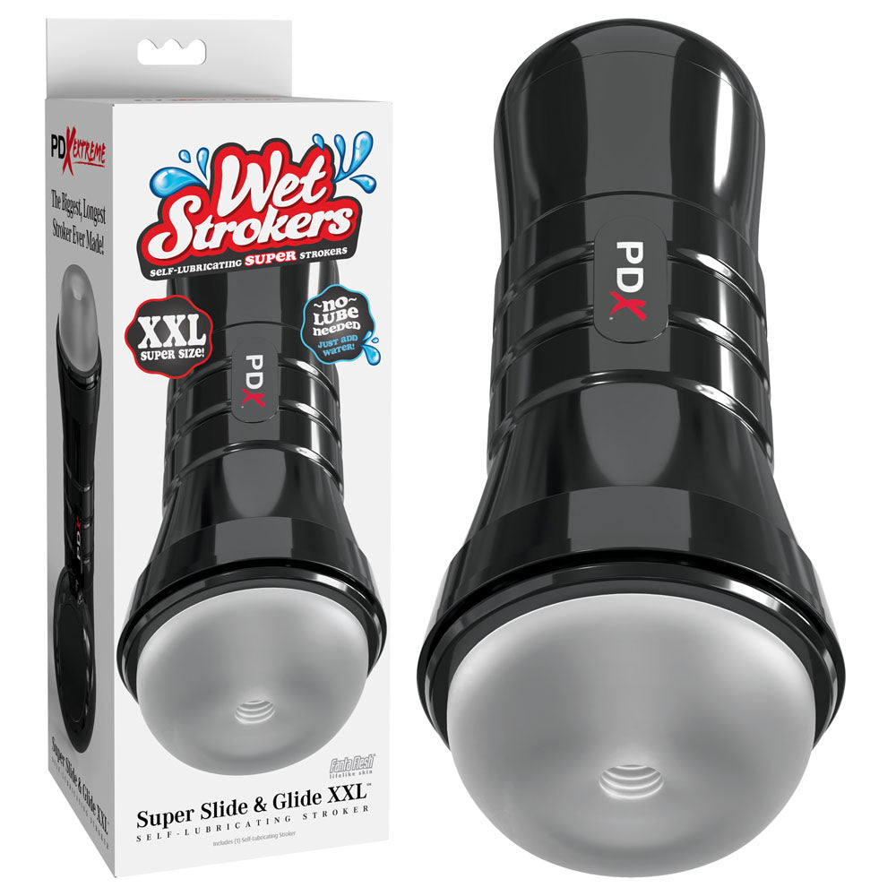 PDX Wet Pussies - Super Slide & Glide XXL - Clear Stroker Pipedream