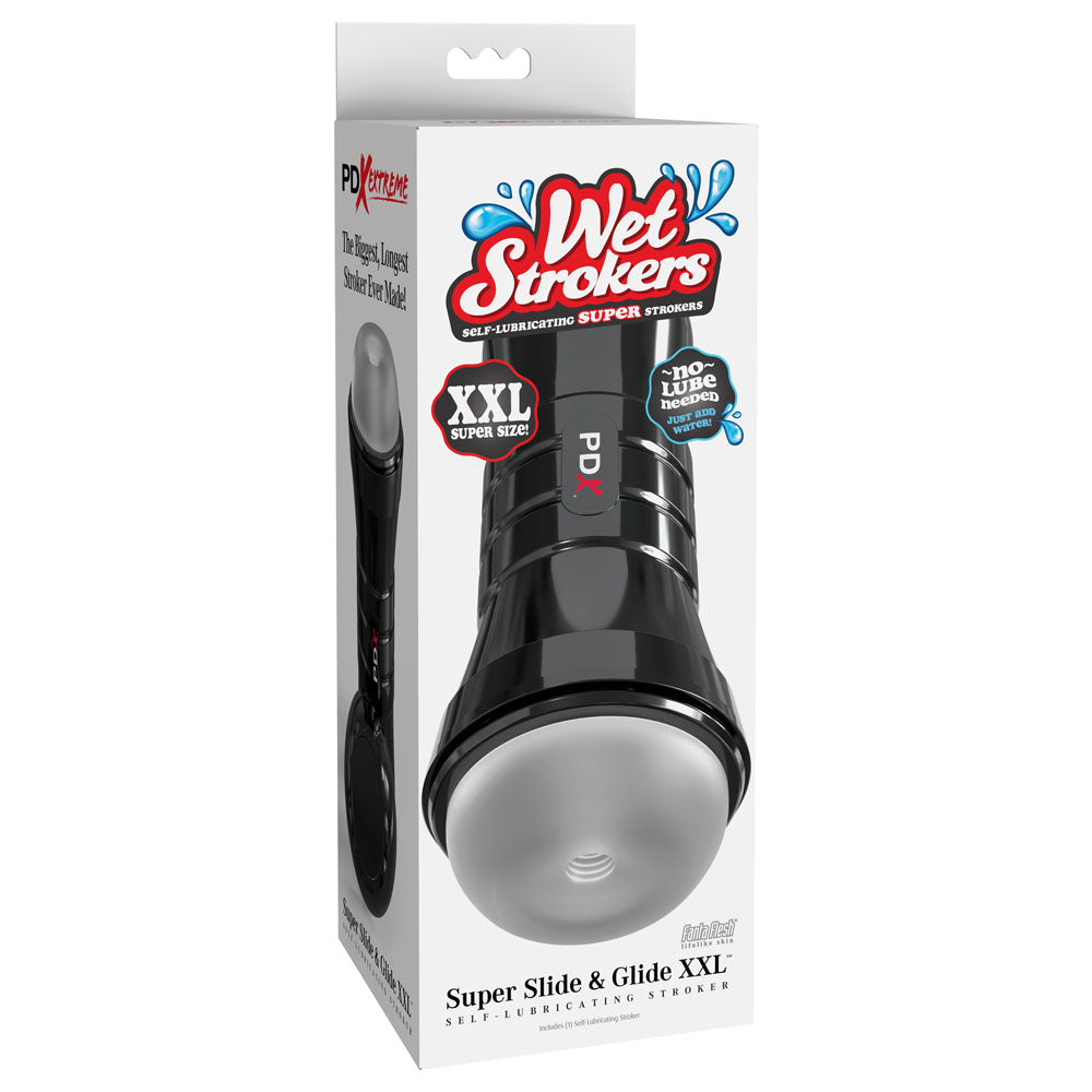 PDX Wet Pussies - Super Slide & Glide XXL - Clear Stroker Pipedream